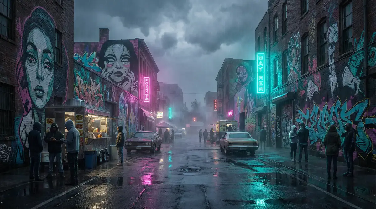 新金瓶酶 - 雨夜壁画街